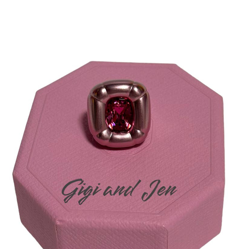 Swarovski Dulcis cocktail ring Cushion cut, Pink  58 / 8 USA